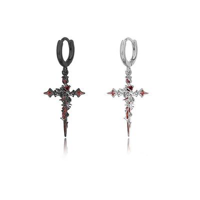 Hot-Selling Halloween Rose Thorn Earrings: Trendy Dark Earcuffs with Unique Personality