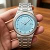 Top Men Quartz Watch Waterproof Watch for Men Blue Orange Green Color Alloy Strap Quartz Men Luxury Watch Luminous Wristwatch