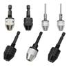 For Durable Keyless Chuck Adapter Set for DIY Projects with 14 Inch Hex Shank Fits Electric Screwdrivers and Tools