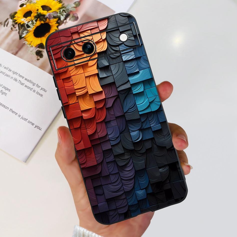 For Google Pixel 8a / Pixel 8 / Pixel 8 Pro Black Silicon Case For Google Pixel8a Pixel8 8Pro Fashion Cool Soft TPU Phone Cases