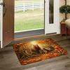 1Pcs Anti Fatigue Kitchen Rugs Autumn Forest Animal Print Waterproof Non Slip Thick Cushioned Kitchen Mat Heavy Duty Comfort