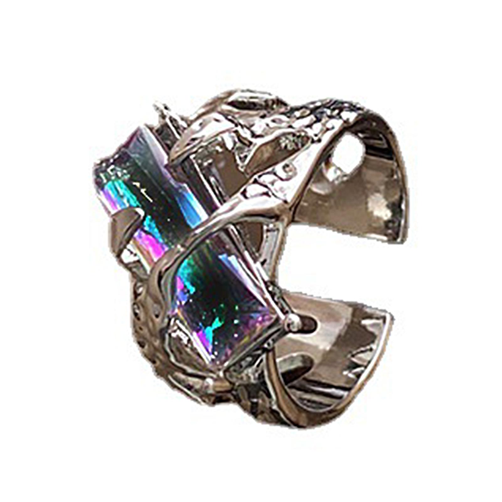 

Элегантное разомкнутое кольцо с дизайном, вдохновленным лавой, и кольца для пальцев с драгоценными камнями. Ювелирные изделия для модных женщин. разноцветный