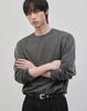 Work On Body Off Rested Semi-Overfit Round Neck Knit [Charcoal]