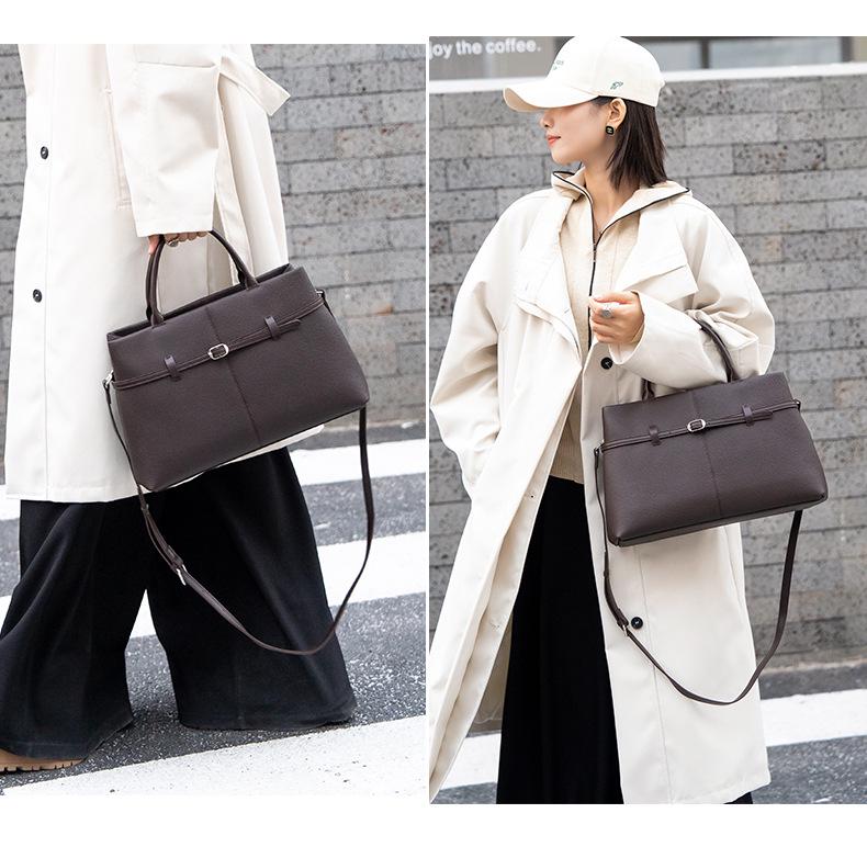 Genuine Leather Women's Tote Bag 2026 - Versatile, Large Capacity, Commuter Handbag