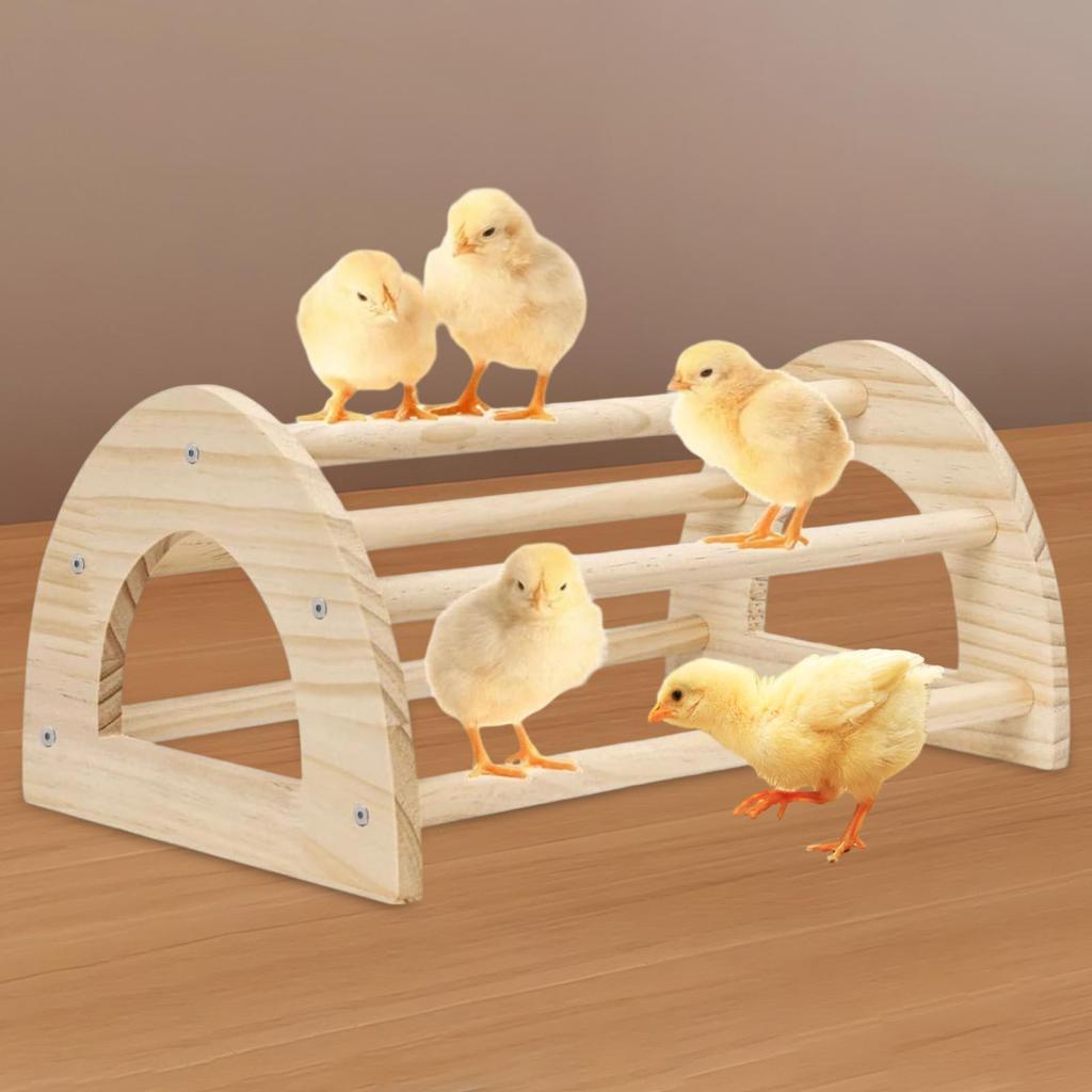 Parrot Perch Bird Stand Wooden Roosting Bar Chick Gym Chicken Toy for Poultry Rest Training