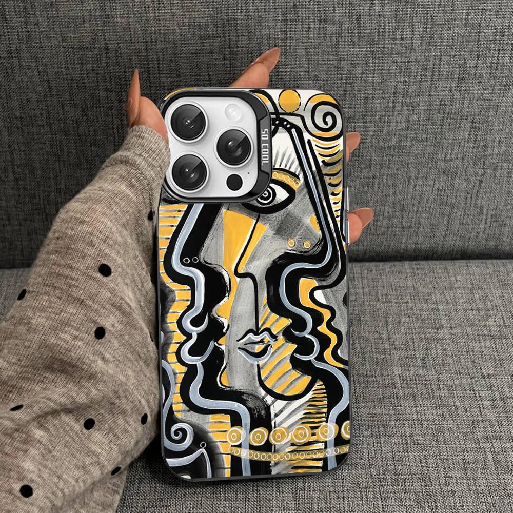 Picasso Abstract Art Painting For IPhone 13 14 15 16 17 Pro Max 11 12 Plus 17 Air Phone Case Color Matte Cover