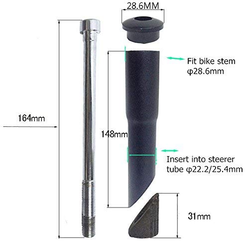 UPANBIKE Bicycle Stem Adapter/Ahead Type Stem Conversion Column (Silver*22.2mm)