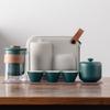 Travel Tea Set, Business Gift, Glass Outdoor Pot 2346 Ceramic Express Cup, Teapot