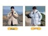Cross-border E-commerce Fashion Couple's Short Down Jacket - White Duck Down, Windproof, Warm, Thick, Stand Collar, Winter Style