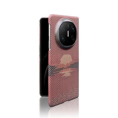 For Mate X6 X5 Carbon Fiber Luxury Solid Color Magnetic Cover Dropping Shockproof Slim Anti-Fingerprint Embossed Phone Case