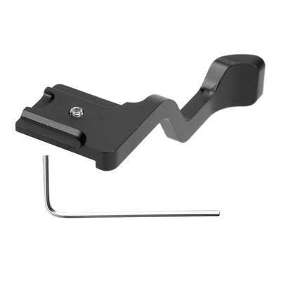 Punho de Polegar para Câmera Sapata Quente Apoio de Polegar para Cima Punho de Mão Liga de Alumínio para Câmera Fuji XT10 XT20(Preto )