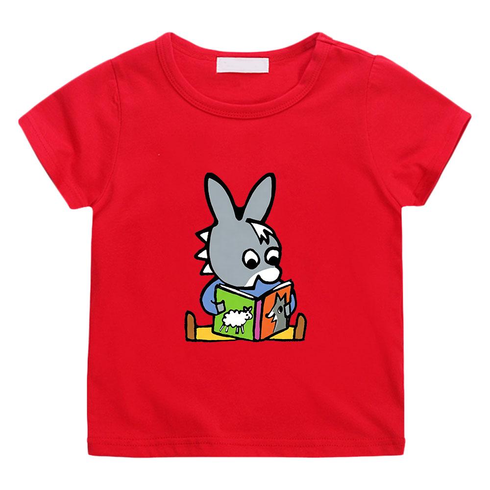 

Trotro Cartoon Children s T-Shirt 100% Cotton Anime Print T Shirt 2-12Y Short Sleeve Boys Girls Daily Casual Toddler Summer Wear 100 красный