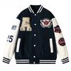 Varsity Baseballová Bomberová Bunda Pánska Hip Hop Harajuku Kosť Listová Patchwork Kožené Bundy Streetwear Dámska Unisex Vysokoškolské Bundy