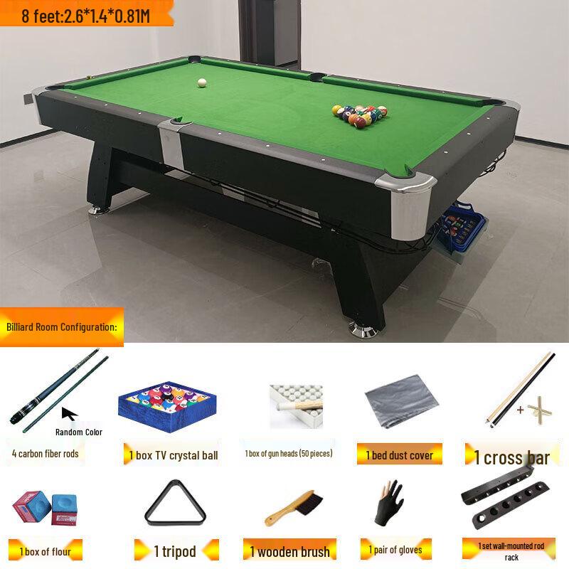 JINGGENG Home Foldable American Pool Table