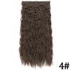 MERISIHAIR Women Fashion Long Straight Synthetic Fiber Hair Extensions 5 Clips Invisible Hairpiece for Daily Wear