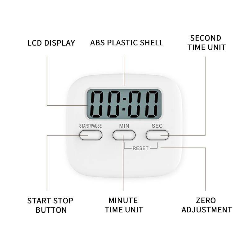 1PC LCD Digital Screen Kitchen Timer Magnetic Cooking Countdown Alarm Sleep Stopwatch Temporizador Clock Home Multifunctional Tools