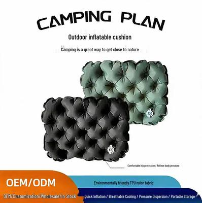 Ultraleichtes tragbares aufblasbares Outdoor-Kissen: Feuchtigkeitsbeständiger Sitz für Camping, Bürostühle und Picknicks