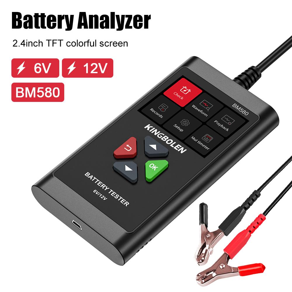 Auto Accessories Charging Cranking Test BM580 CCA Circut Analyzer Car Battery Tester 12V 6V For Wet/GEL/Lead-acid Battery