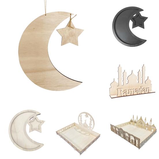 Decorative Storage Tray Universal Wood Heat-resistant Moon Star Serving Tray Household Supplies
