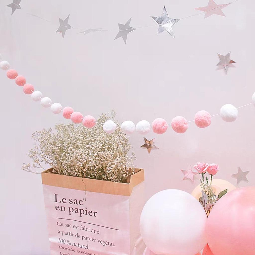 Macaron Color Ball Banner: Children's Room and Festival Hanging Decor