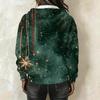 Women's Long Sleeve Christmas Print Pullover Hoodie with
