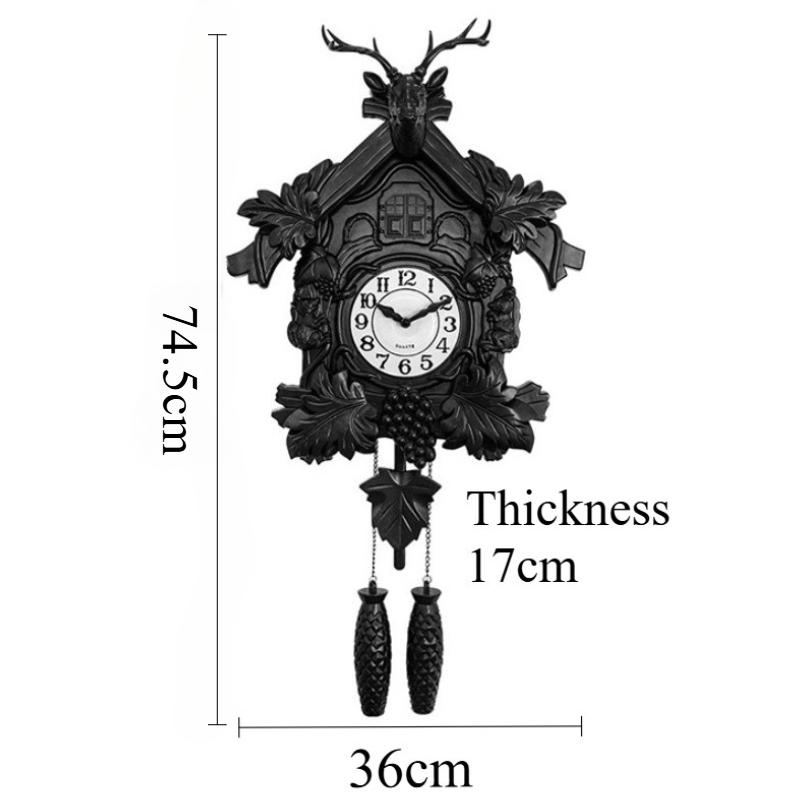 Wall Clock Aesthetic Cuckoo Clocks Retro Wall Watch Decorative Watches Luxury Living Room Ornaments Elegant Home Decoration