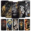 Cross Pattern Bicolor Lion Phone Case Cover for Google Pixel 10 9 8 7 6 9A 8A 7A 6A Pro Shockproof Soft TPU 10 Pro XL Shell Bags