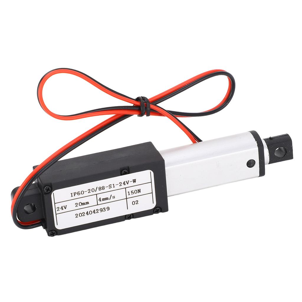 Elektrický lineární aktuátor DC24V, zdvih 20 mm, 150 N, 4 mm, IPX4, lineární aktuátor pro robotické vysavače