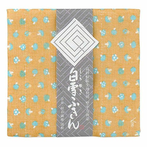 Shirayuki Fukin Yuzen Dishcloth, Made in Japan, Mushroom and Pumpkin Design, 30 x 40 cm, 4984196000692
