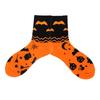 Unisex Halloween Crew Socks with Ghostly Pumpkin Witch Bat Pattern for Costume Parties and Cosplay Middle Calf Hosiery
