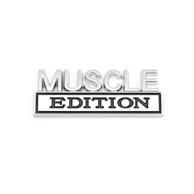 1Pc 3D Metal Muscle Edition Logo Car Front Grille Badge Side Fender Rear Trunk Emblem Sticker Decal