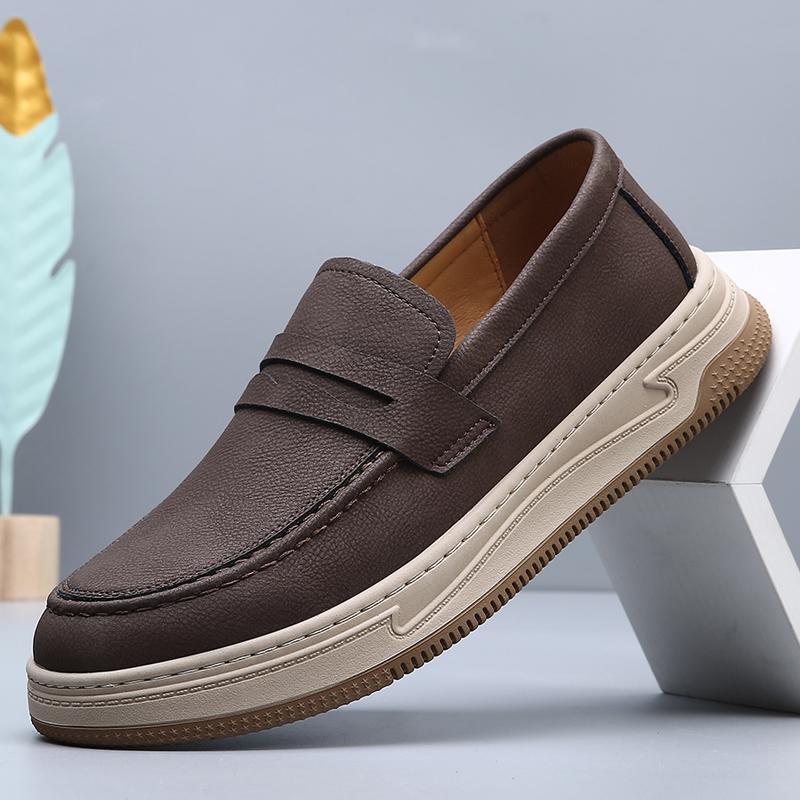 Fashion Handmade Leather Men's Casual Shoes Classics Dress Shoes Moccasins Slip On Loafers Driving Shoes for Men Outdoor Business Flats