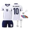 Bellingham Nr 10 Barns Sportutrustningsset - 3 Armband + Nyckelring - Vit Polyester