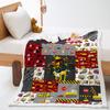 Blanket 2D digital printing lamb wool crystal fleece construction car blanket blanket