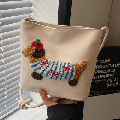 Roztomilá taška Dámská módní plátěná taška přes rameno Ležérní taška do podpaží Bucket Bag