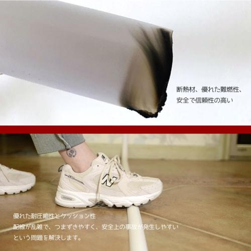 oipopsf Floor Cord Cover, Wiring Cover, Wood Grain, Cable Protector for Floors, Hidden Wiring Cord, For Walls, Mall LAN Cable Cover, Good Storage Capa