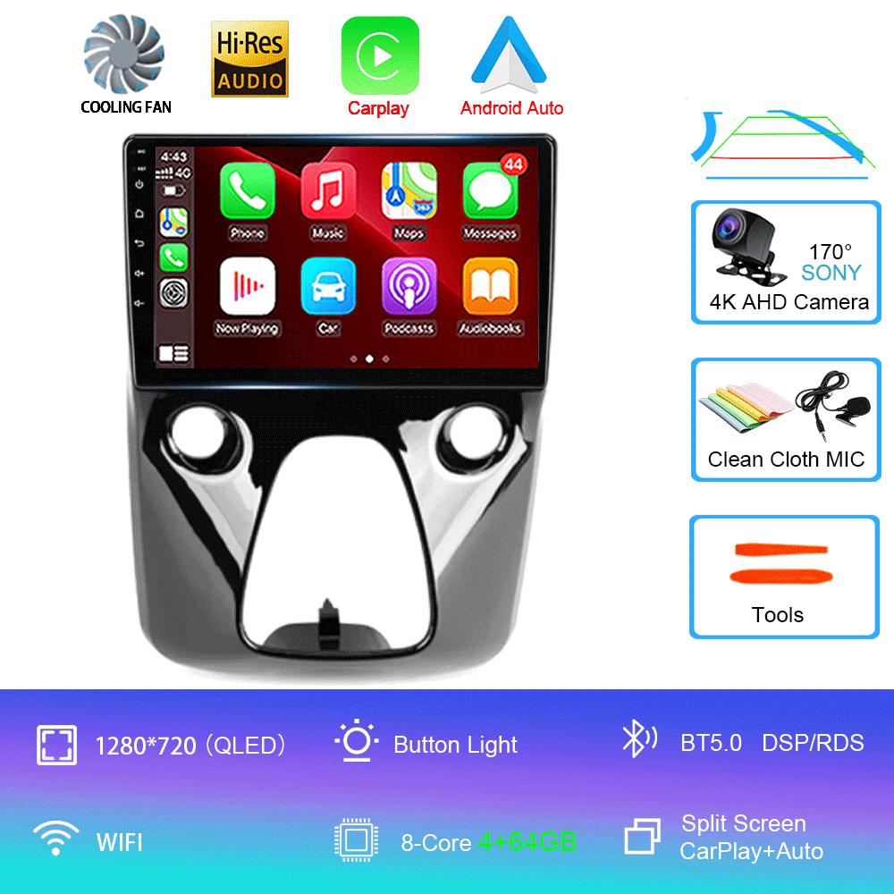 Android 14 Car Radio For Peugeot 108 For Toyota Aygo B40 2014-2021 Multimedia Video Player Navigation Stereo GPS 2din 2 Din DSP