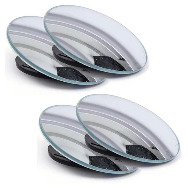 1/6pcs Car Small Round Mirrors Blind Spot Rear View Mirror Auxiliary Reversing Parking Convex Mirror 360 Degree Adjustable