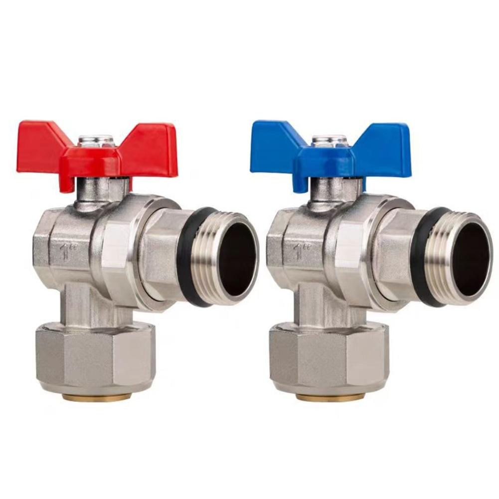 

Triangular Corner Ball Valve For Underfloor Heating Water Separator Triangular Brass Ball Valve 2532PPR Hot Melt Ball Valve 2pcs