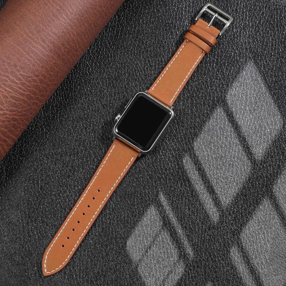 Leather Strap for Apple Watch 46mm 45mm 41mm 44mm 40mm 42mm 38mm 49mm 44 mm Band for iWatch Series Ultra 10 9 8 7 6 5 4 SE Belt