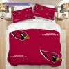 Arizona Cardinals Pattern Bedding Quilt Set Quilt Cover Pillowcase Home Decoration Birthday Gift (1 * Duvet Cover + 2 * Pillowcase, Without Core)