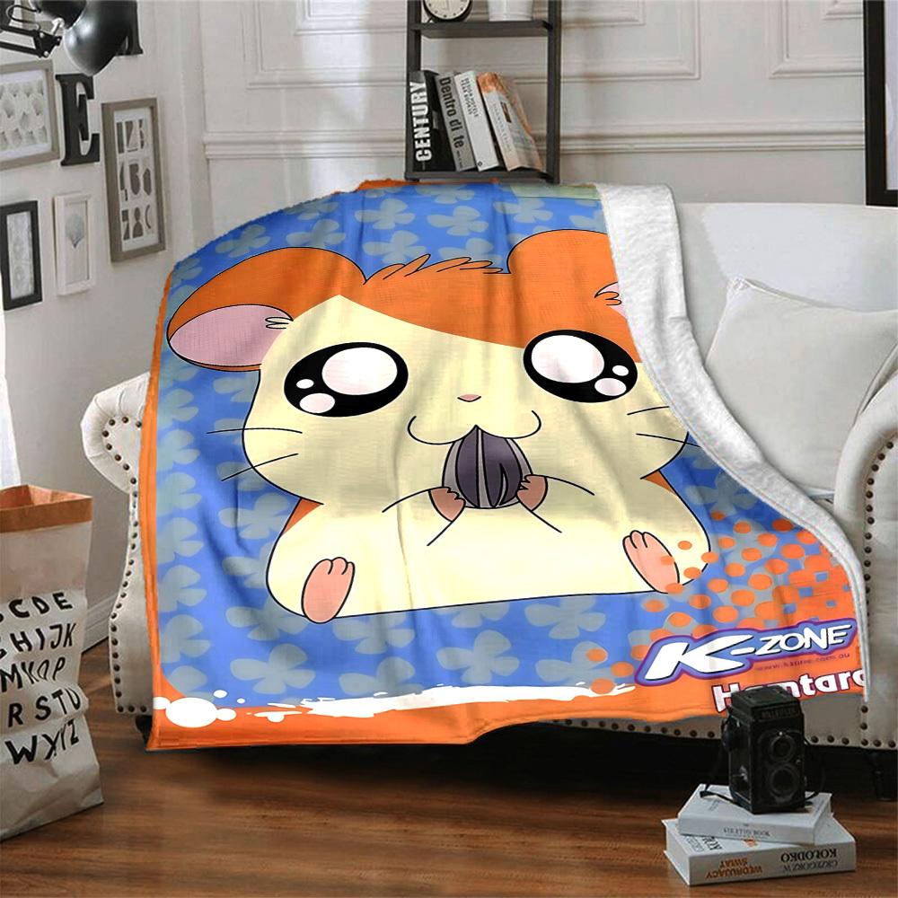 1pc Hamtaro Blanket Soft All Season Throw with Vibrant Design, Perfect for Home, Travel, and Gifts, Ideal for Naps and Camping