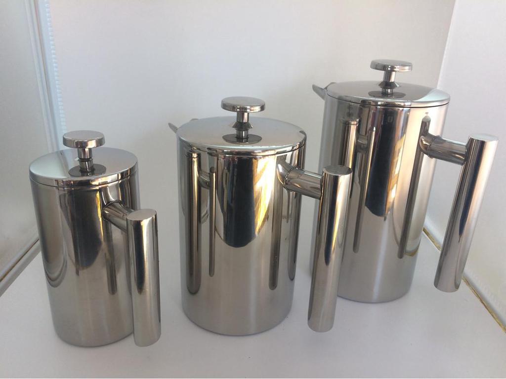 Double-Layer Insulated French Press Coffee Pot - Stainless Steel European Teapot with Filter