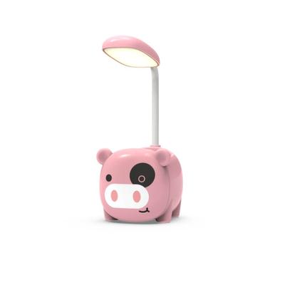 Pen Holder Table Lamp for Students Cartoon Eye Protection Table Lamp with Collapsible Hose USB