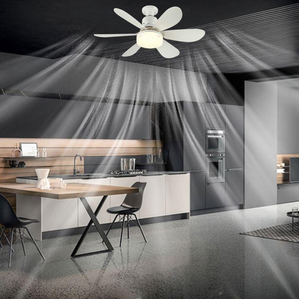Dimmable LED Light Fan With Remote Control Electric Fan Ceiling Lamp Ceiling Fan Light Living Room