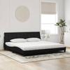 VidaXL Lit avec matelas noir 200x200 cm velours, meuble de chambre à coucher, lit double, cadre de lit incurvé, sommier, lit 3208618