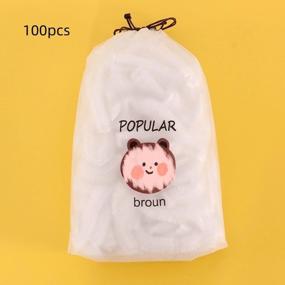 100/300/500pcs Colorful Disposable Food Cover Elastic Mouth Food Grade Plastic Cling Cover Disposable Fresh-Keeping