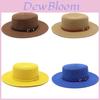 Cappello di paglia jazz a tesa larga per protezione solare estiva e moda casual