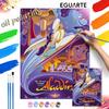 Disney Aladdin movie oil paint by numbers painting kit handmade diy home decor gifts wall art canvas picture for bedroom living room