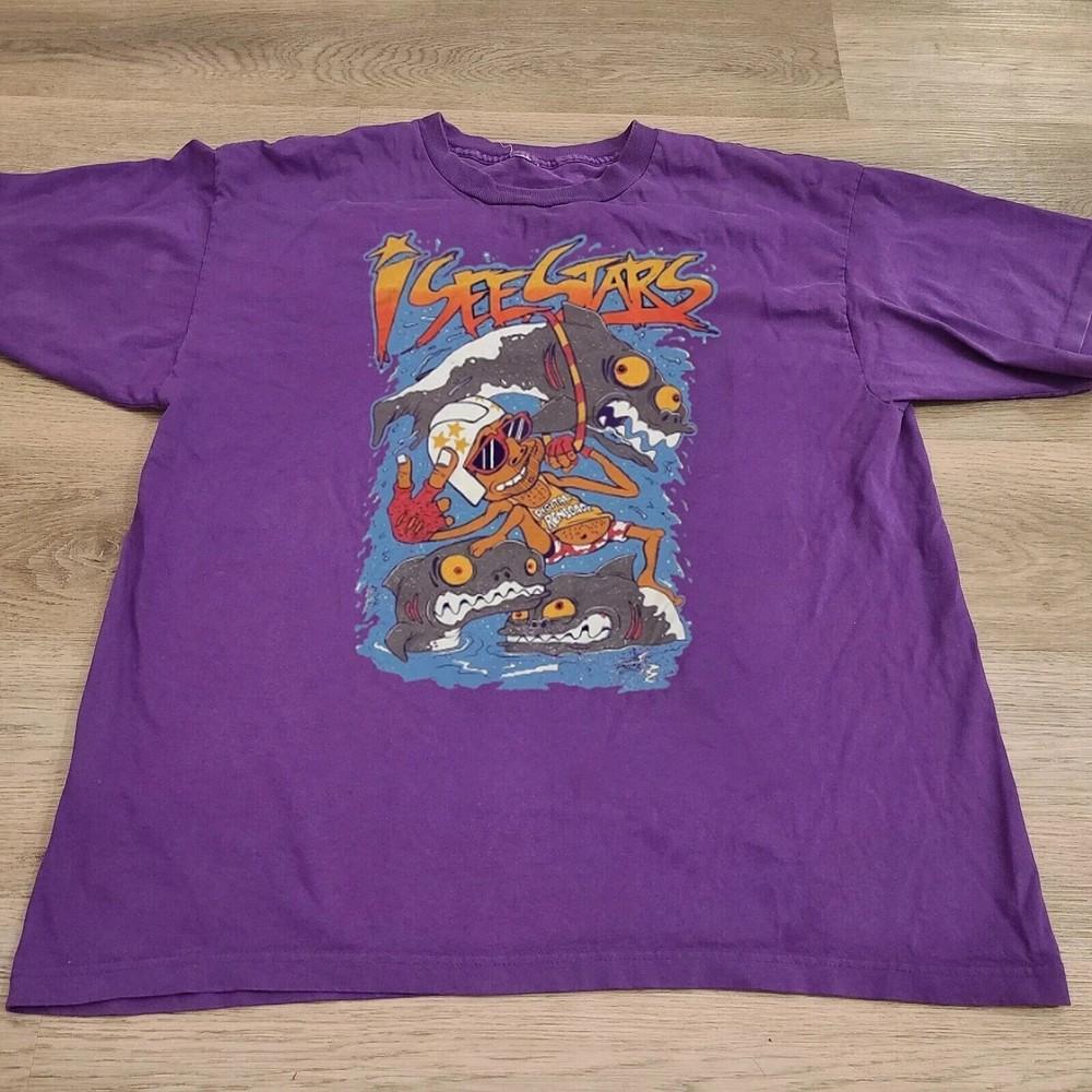 

Rare I See Stars Band T Shirt Full Size S-5XL Purple Color Unisex T-Shirt S